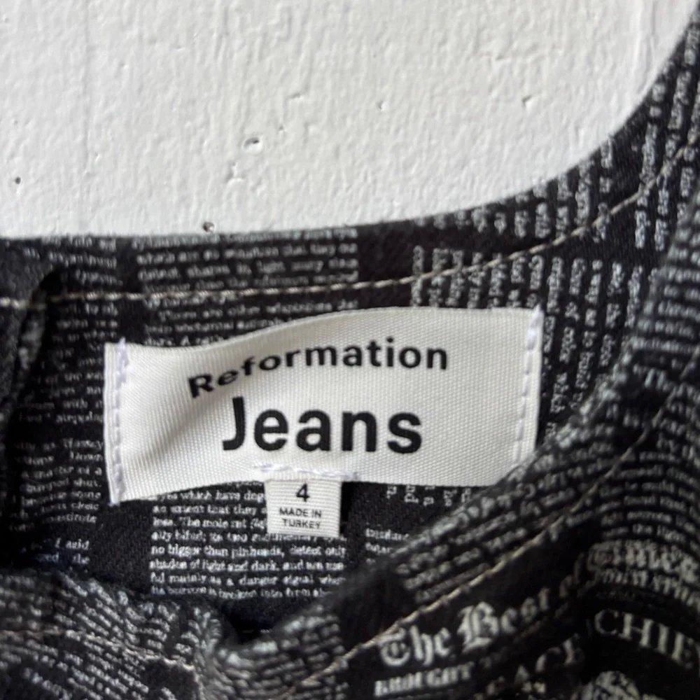 Reformation Newspaper Print Mini Dress - Picture 3 of 4